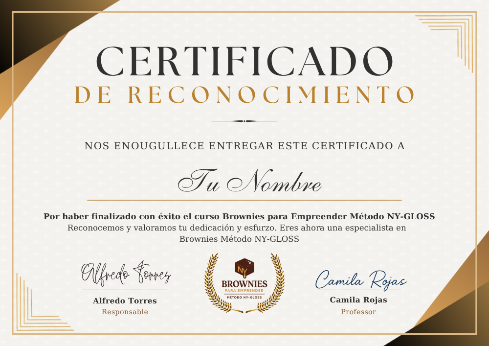 Certificado de finalización – Método NY-Gloss